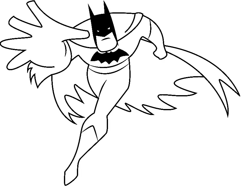 Çocuklar İçin Batman Boyama Sayfaları 
