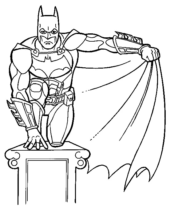 Çocuklar İçin Batman Boyama Sayfaları 