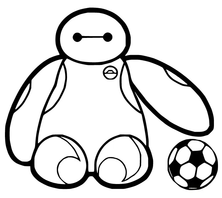 Çocuklar İçin BayMax Boyama Sayfaları 