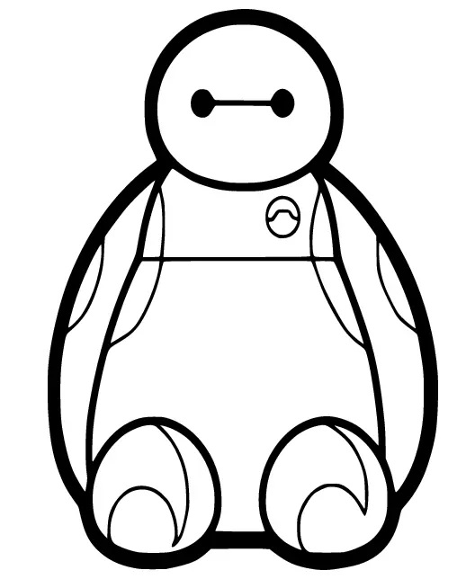 Çocuklar İçin BayMax Boyama Sayfaları 