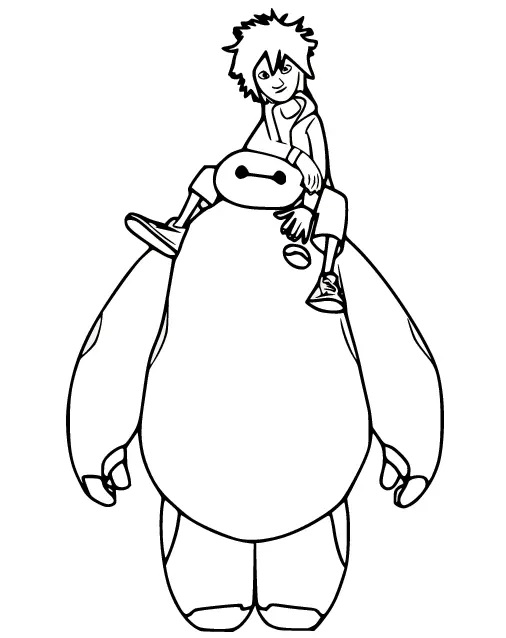 Çocuklar İçin BayMax Boyama Sayfaları 