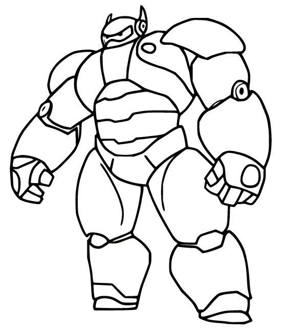 Çocuklar İçin BayMax Boyama Sayfaları 