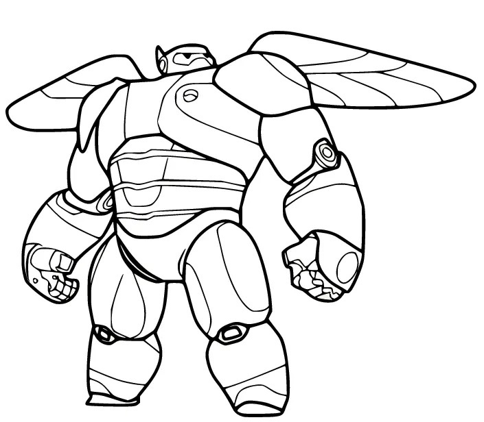 Çocuklar İçin BayMax Boyama Sayfaları 
