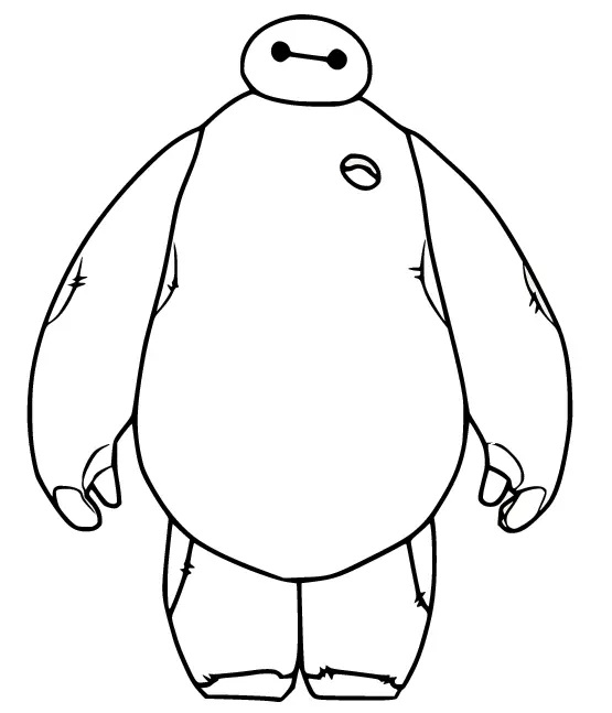 Çocuklar İçin BayMax Boyama Sayfaları 