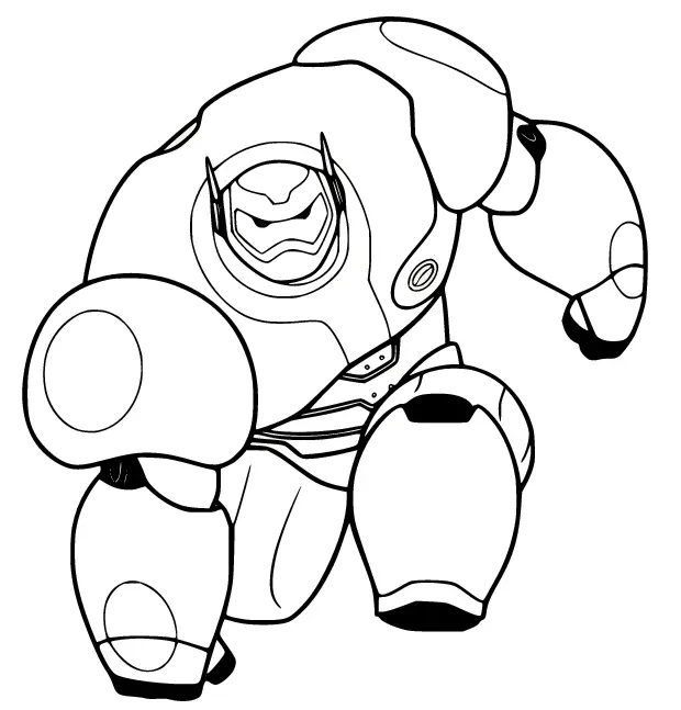 Çocuklar İçin BayMax Boyama Sayfaları 