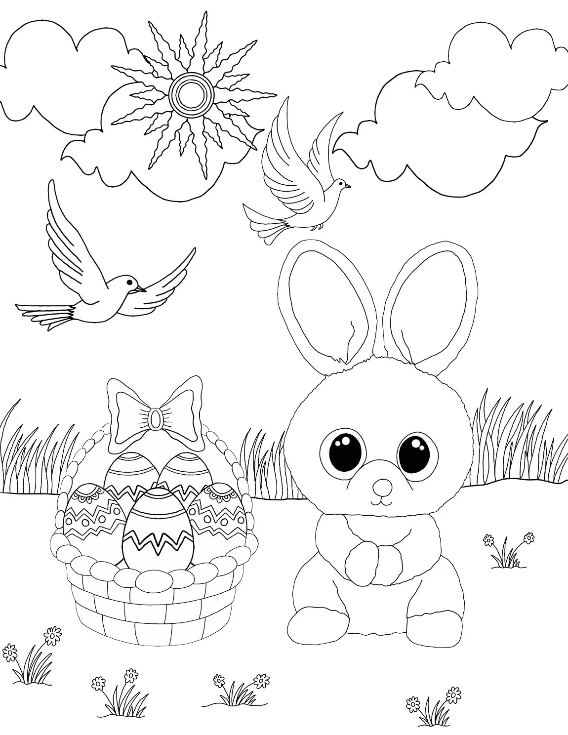 Çocuklar İçin Beanie Boos Boyama Sayfaları 