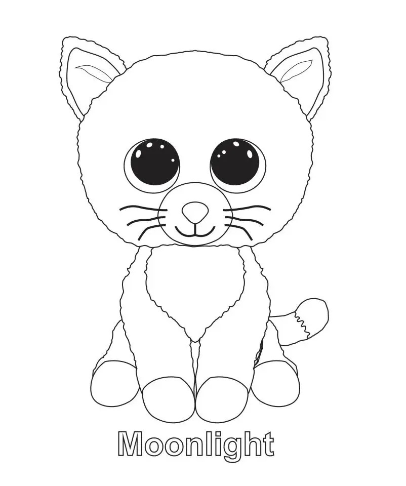 Çocuklar İçin Beanie Boos Boyama Sayfaları 