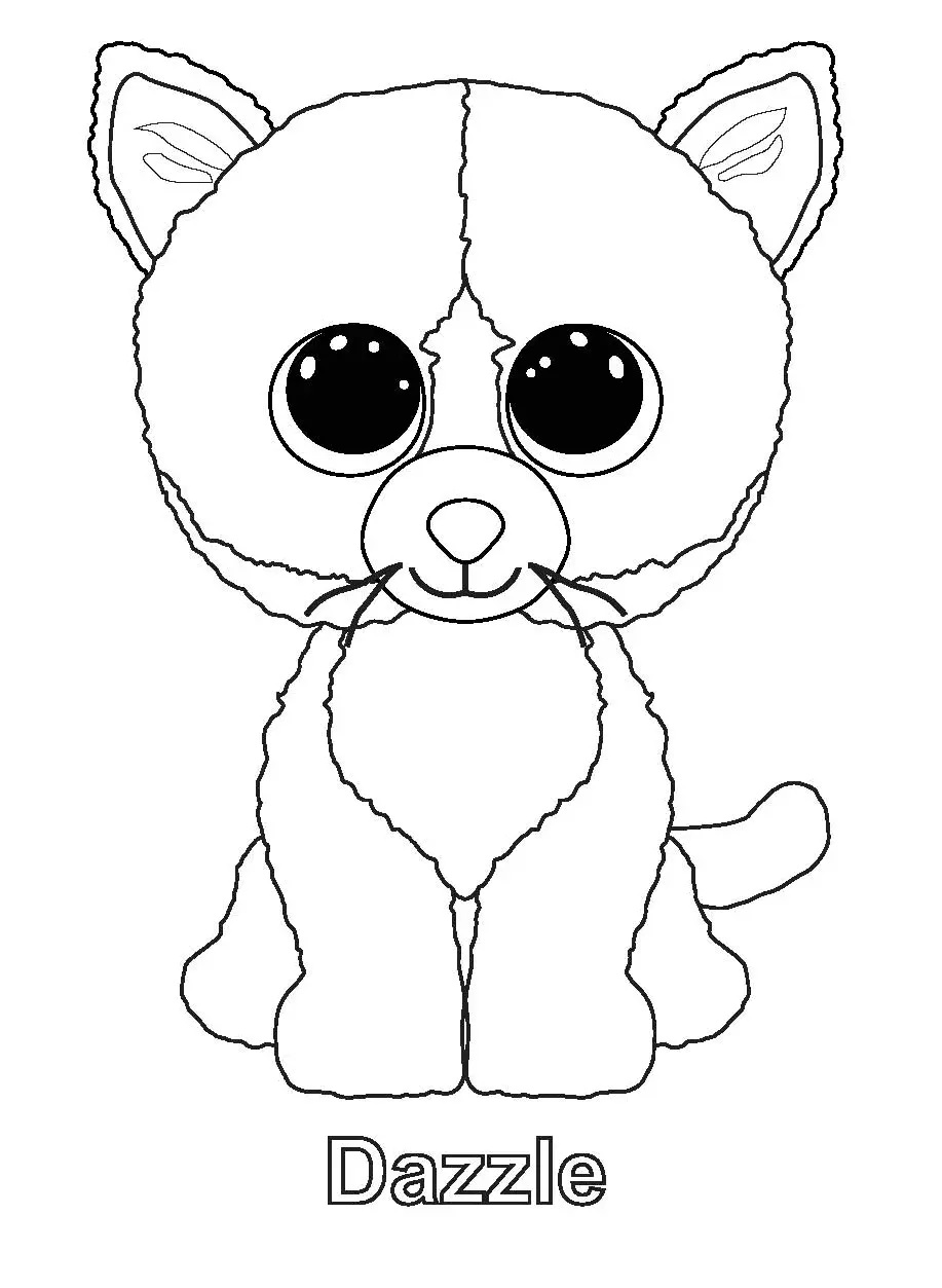 Çocuklar İçin Beanie Boos Boyama Sayfaları 