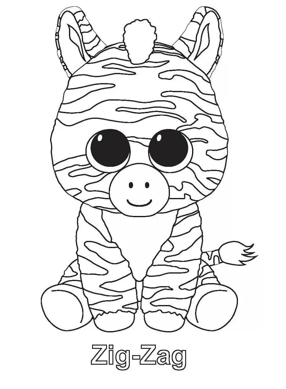Çocuklar İçin Beanie Boos Boyama Sayfaları 