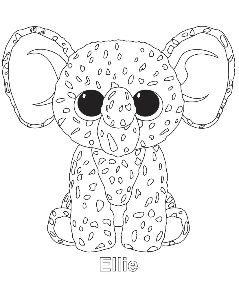 Çocuklar İçin Beanie Boos Boyama Sayfaları 