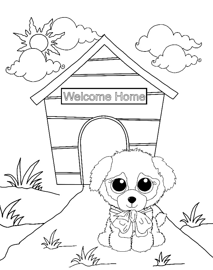 Çocuklar İçin Beanie Boos Boyama Sayfaları 