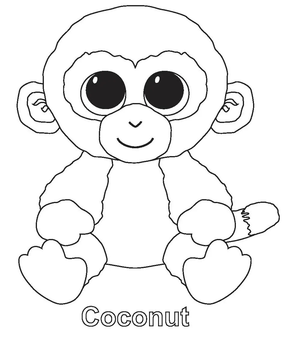 Çocuklar İçin Beanie Boos Boyama Sayfaları 