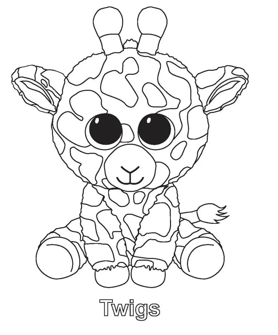 Çocuklar İçin Beanie Boos Boyama Sayfaları 