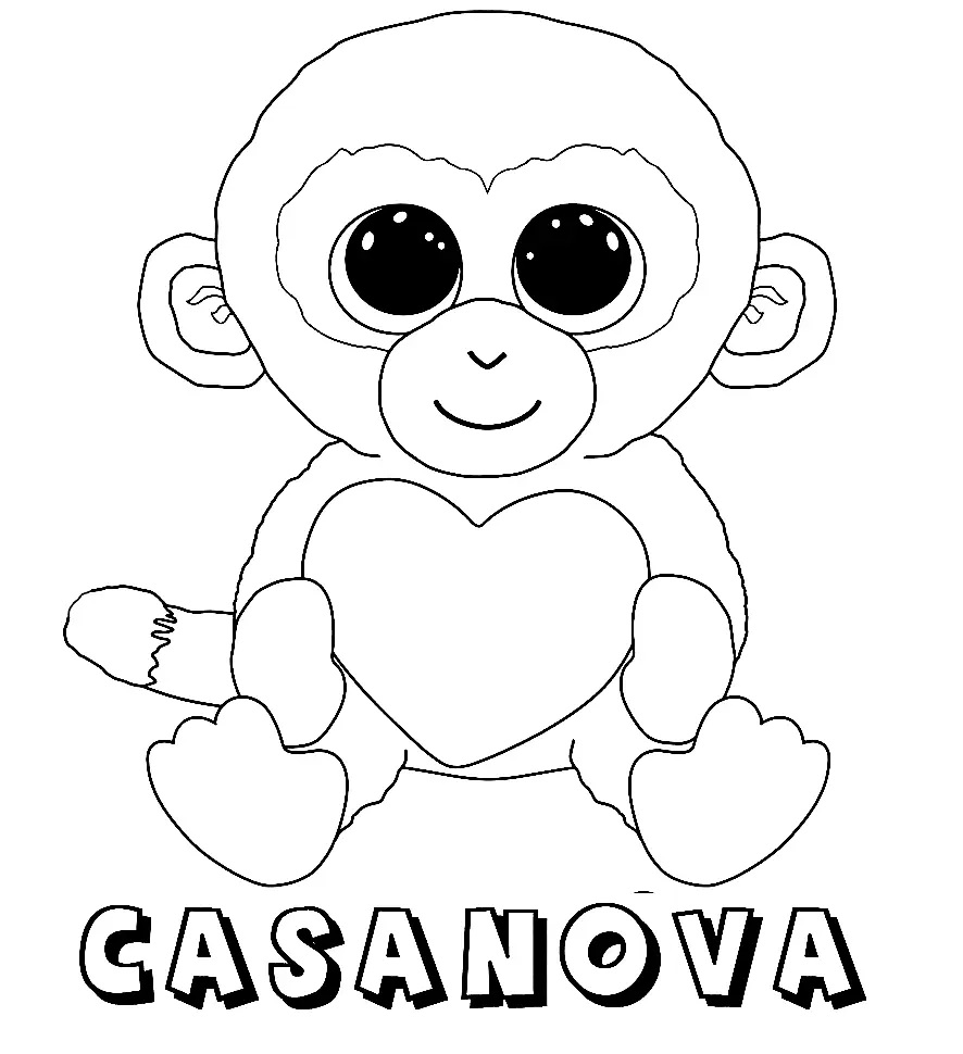 Çocuklar İçin Beanie Boos Boyama Sayfaları 