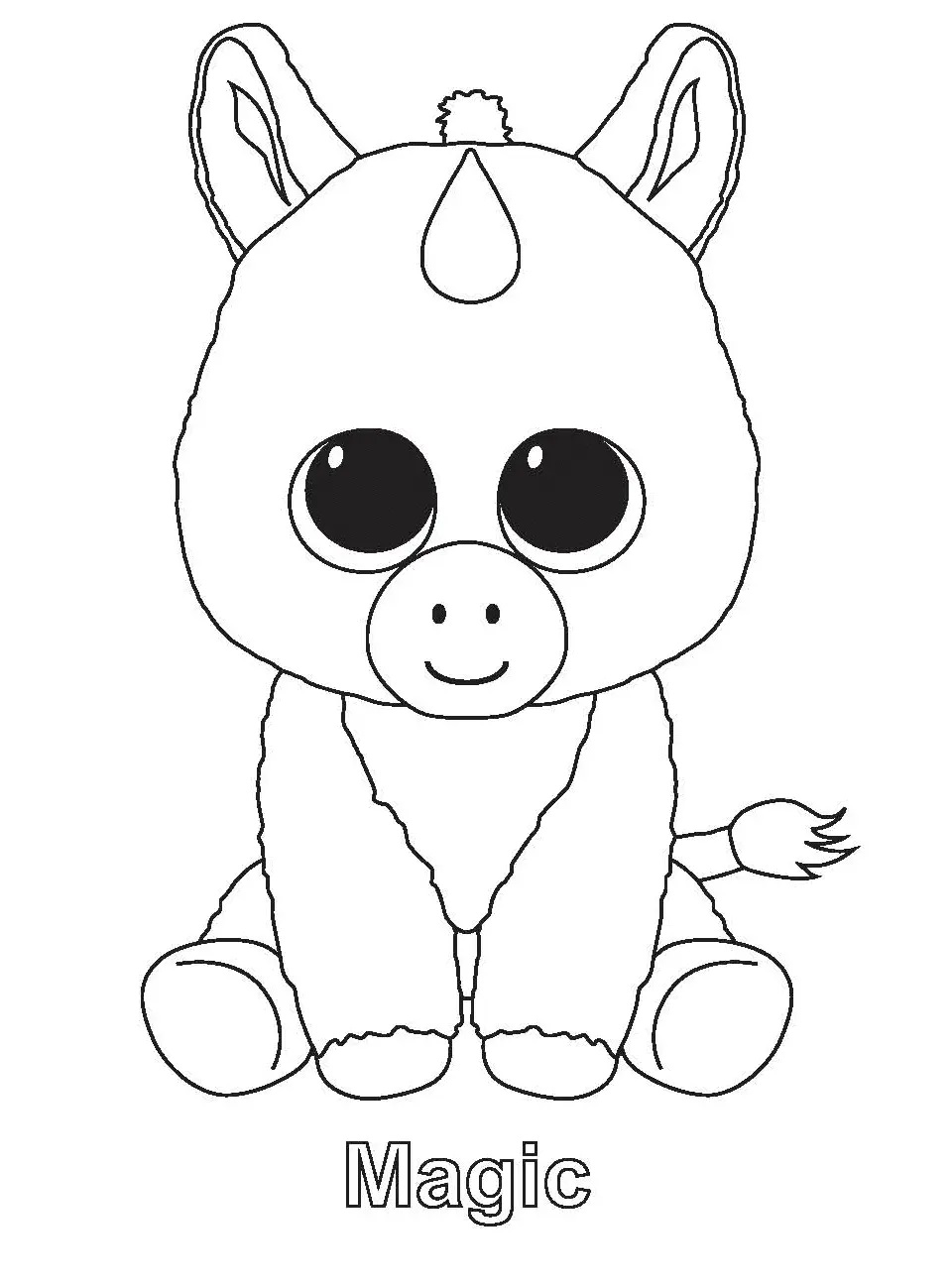 Çocuklar İçin Beanie Boos Boyama Sayfaları 