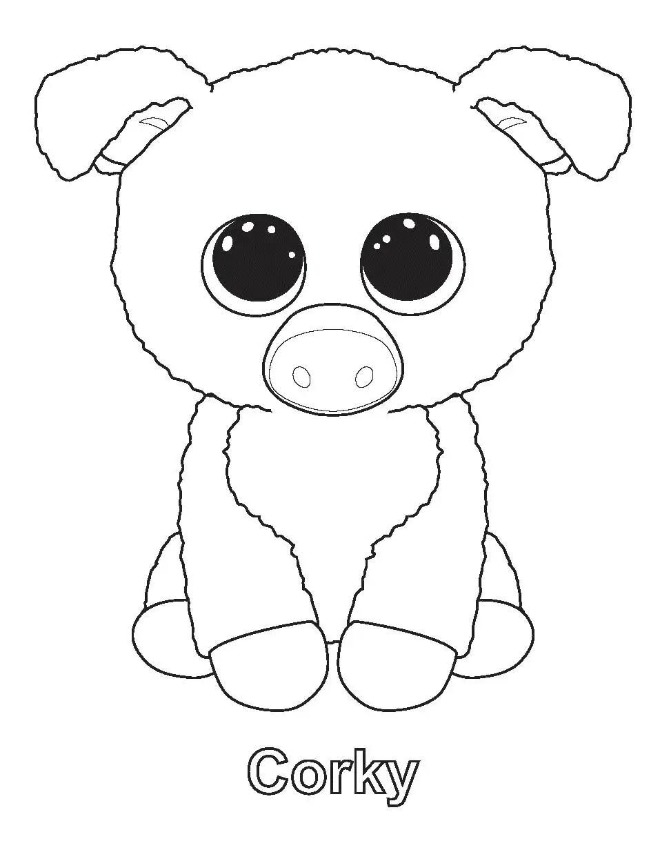 Çocuklar İçin Beanie Boos Boyama Sayfaları 