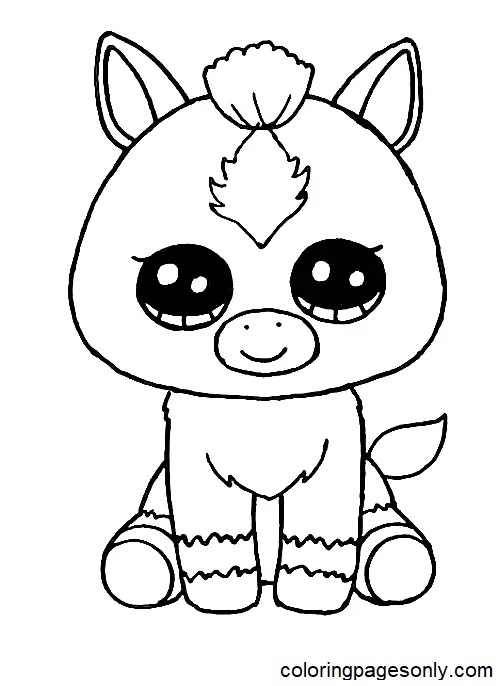 Çocuklar İçin Beanie Boos Boyama Sayfaları 