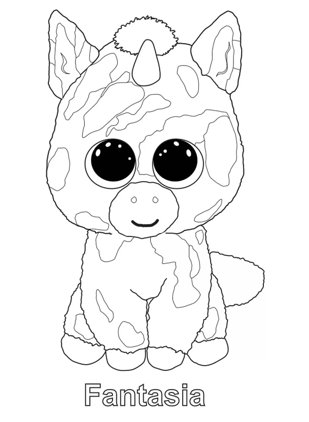 Çocuklar İçin Beanie Boos Boyama Sayfaları 