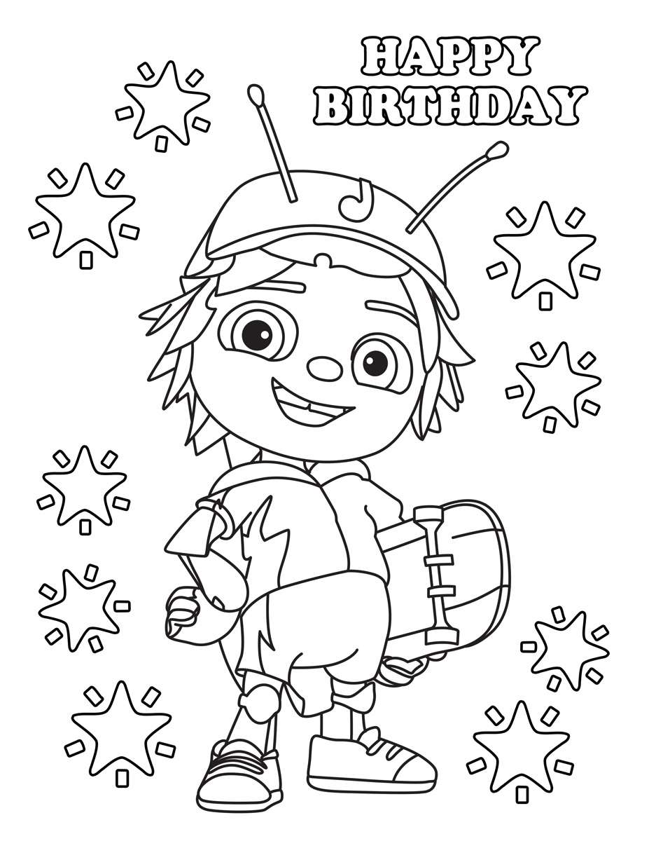Çocuklar İçin Beat Bugs Boyama Sayfaları 