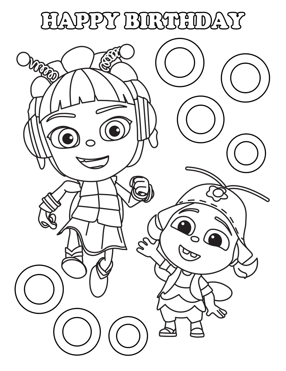 Çocuklar İçin Beat Bugs Boyama Sayfaları 