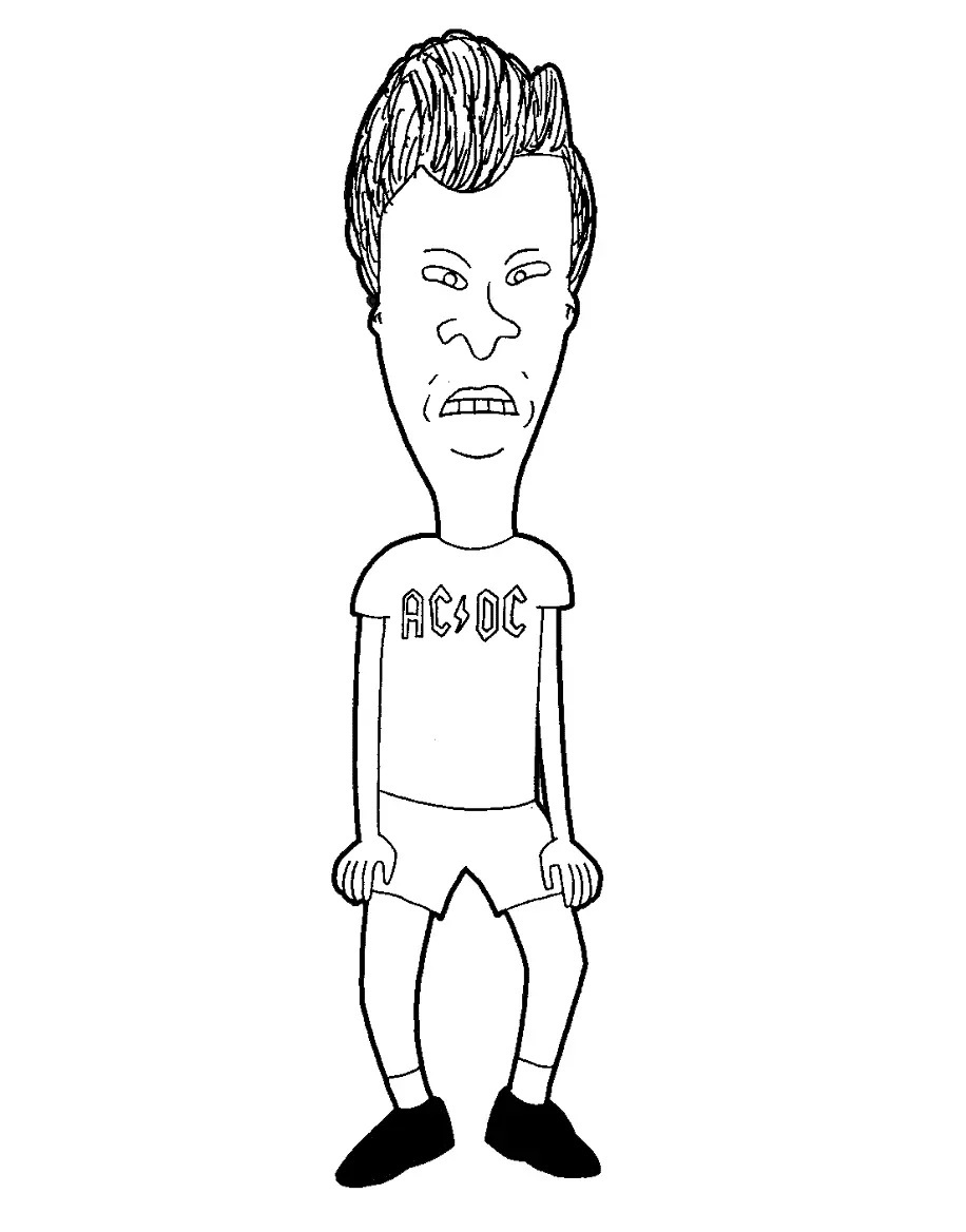 Çocuklar İçin Beavis and Butt Boyama Sayfaları 