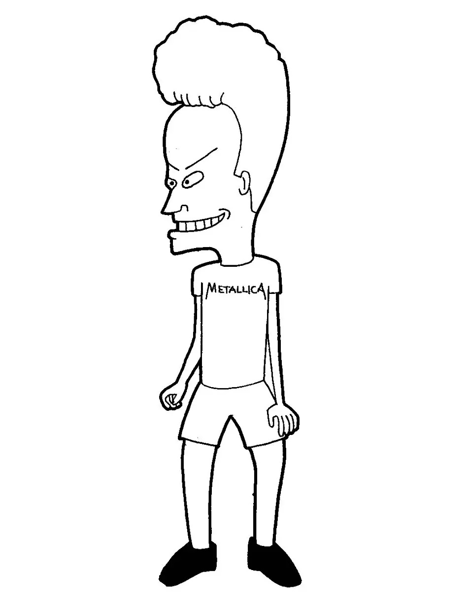 Çocuklar İçin Beavis and Butt Boyama Sayfaları 
