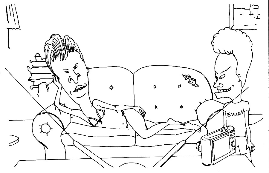 Çocuklar İçin Beavis and Butt Boyama Sayfaları 