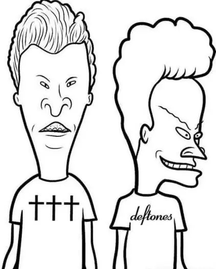 Çocuklar İçin Beavis and Butt Boyama Sayfaları 