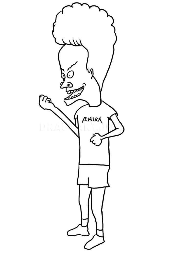 Çocuklar İçin Beavis and Butt Boyama Sayfaları 