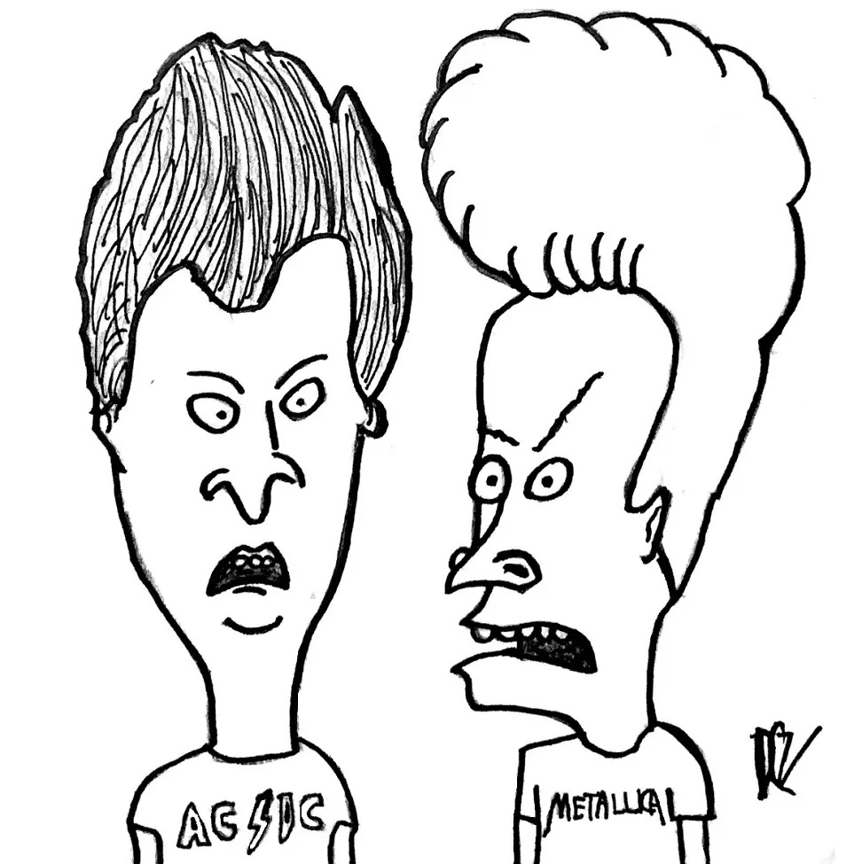 Çocuklar İçin Beavis and Butt Boyama Sayfaları 