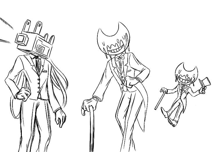 Çocuklar İçin Bendy Boyama Sayfaları 