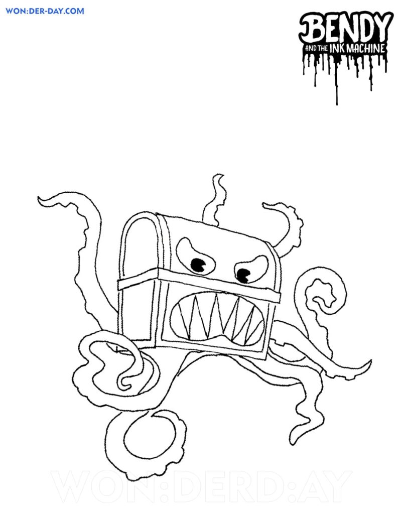 Çocuklar İçin Bendy Boyama Sayfaları 