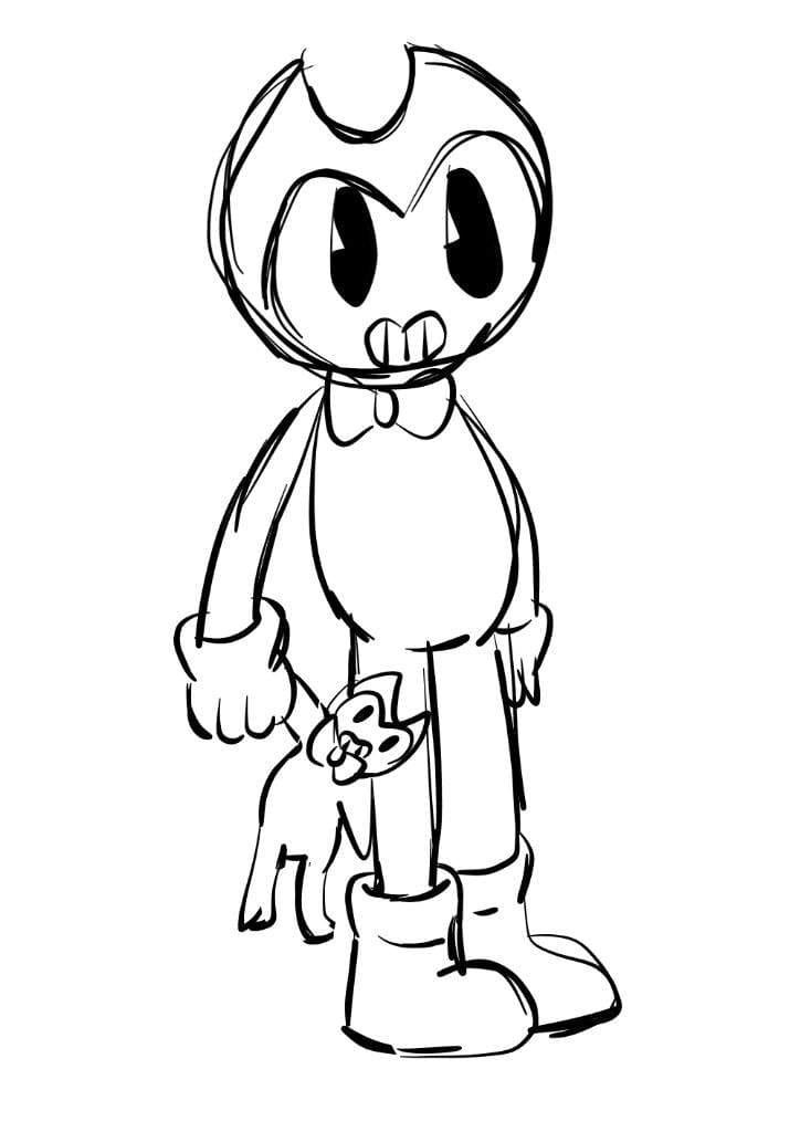 Çocuklar İçin Bendy Boyama Sayfaları 