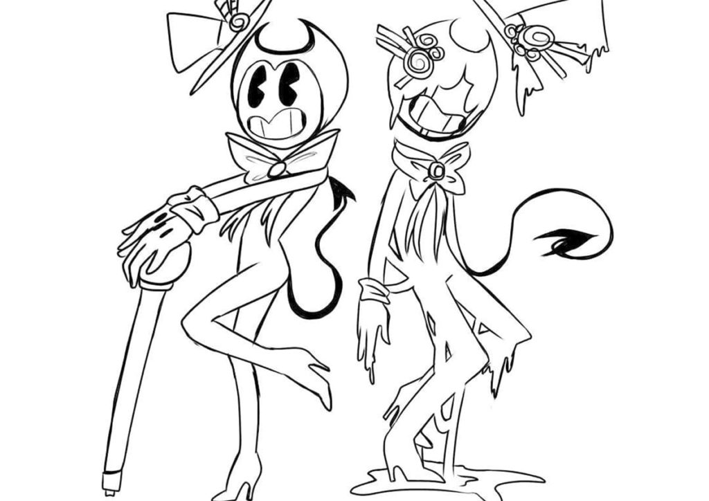 Çocuklar İçin Bendy Boyama Sayfaları 