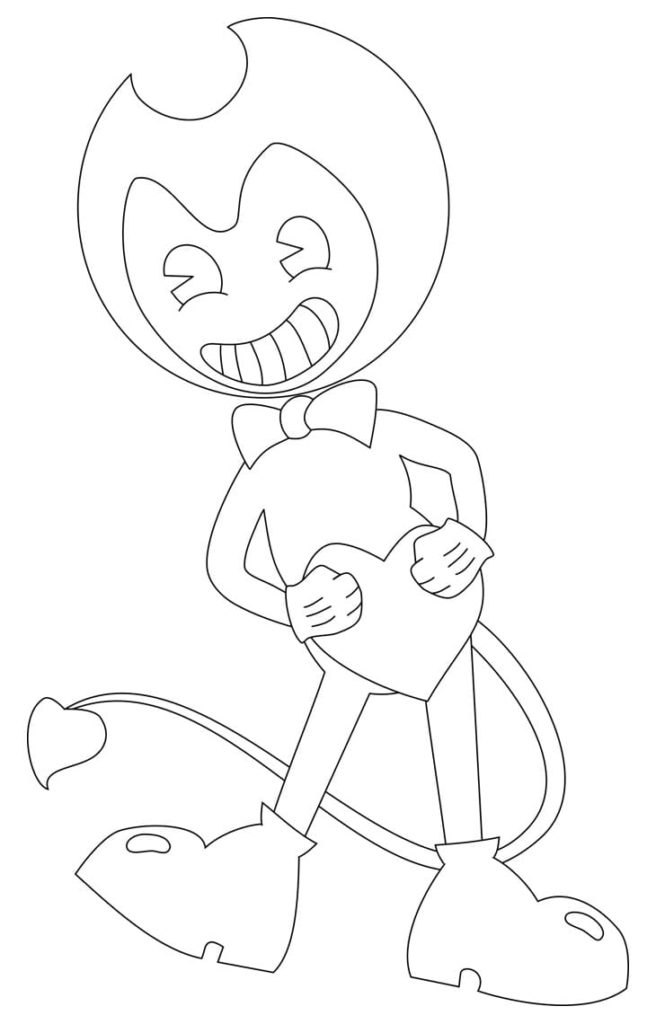 Çocuklar İçin Bendy Boyama Sayfaları 
