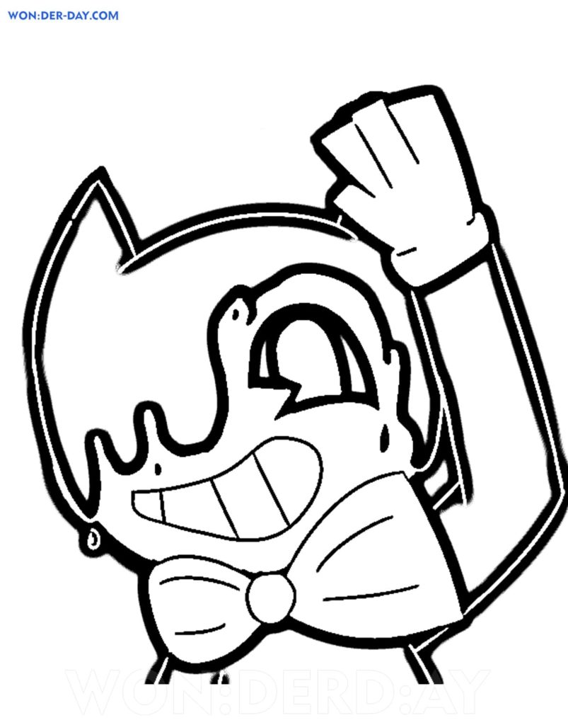 Çocuklar İçin Bendy Boyama Sayfaları 