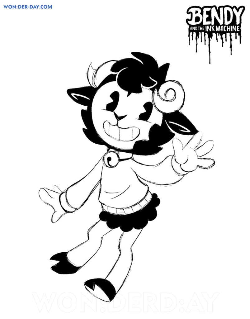 Çocuklar İçin Bendy Boyama Sayfaları 
