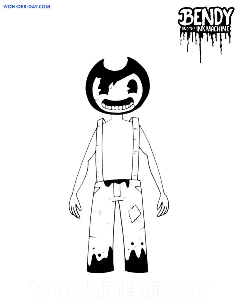 Çocuklar İçin Bendy Boyama Sayfaları 