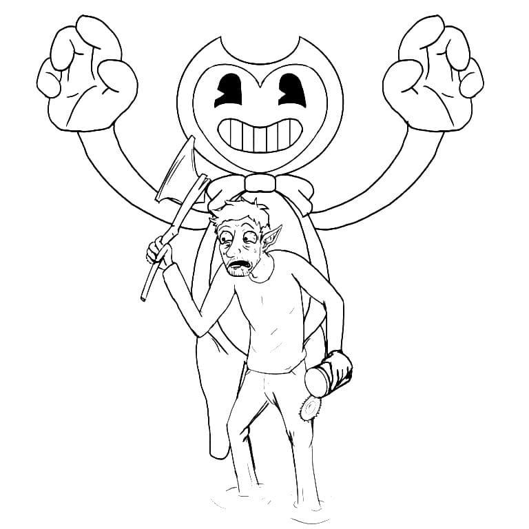 Çocuklar İçin Bendy Boyama Sayfaları 