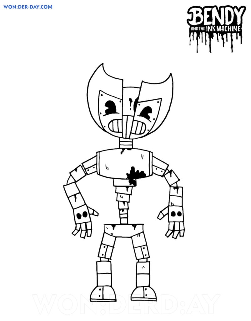 Çocuklar İçin Bendy Boyama Sayfaları 