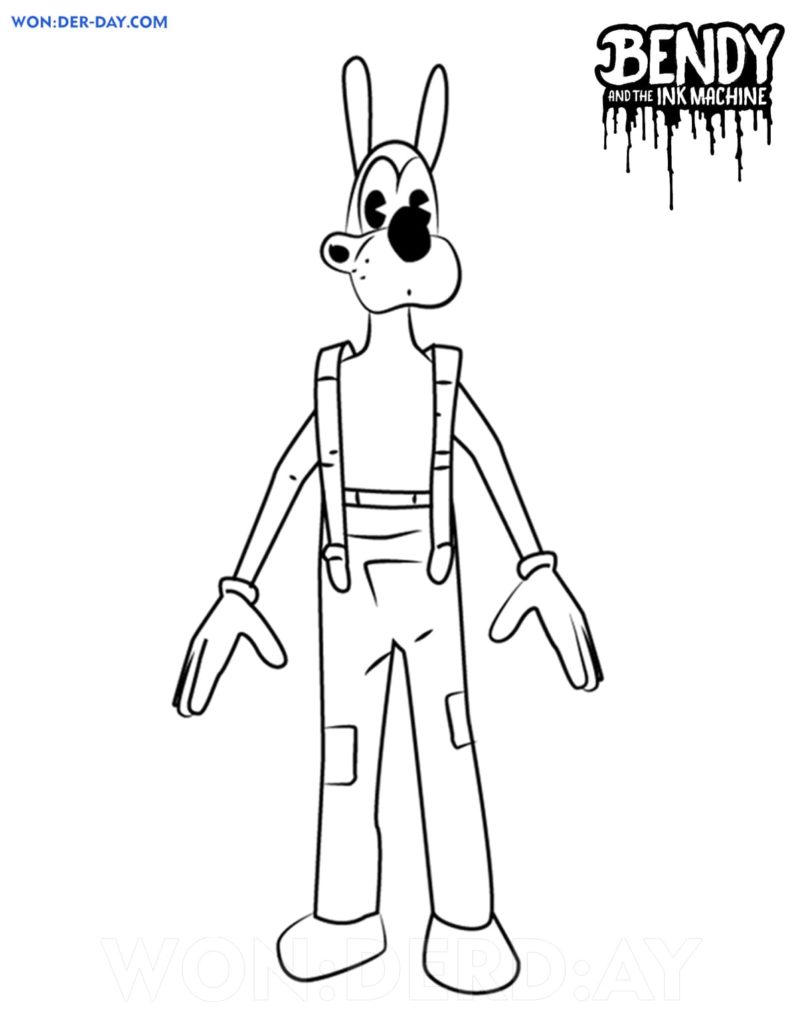 Çocuklar İçin Bendy Boyama Sayfaları 