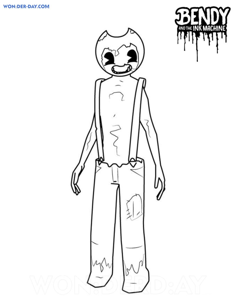 Çocuklar İçin Bendy Boyama Sayfaları 