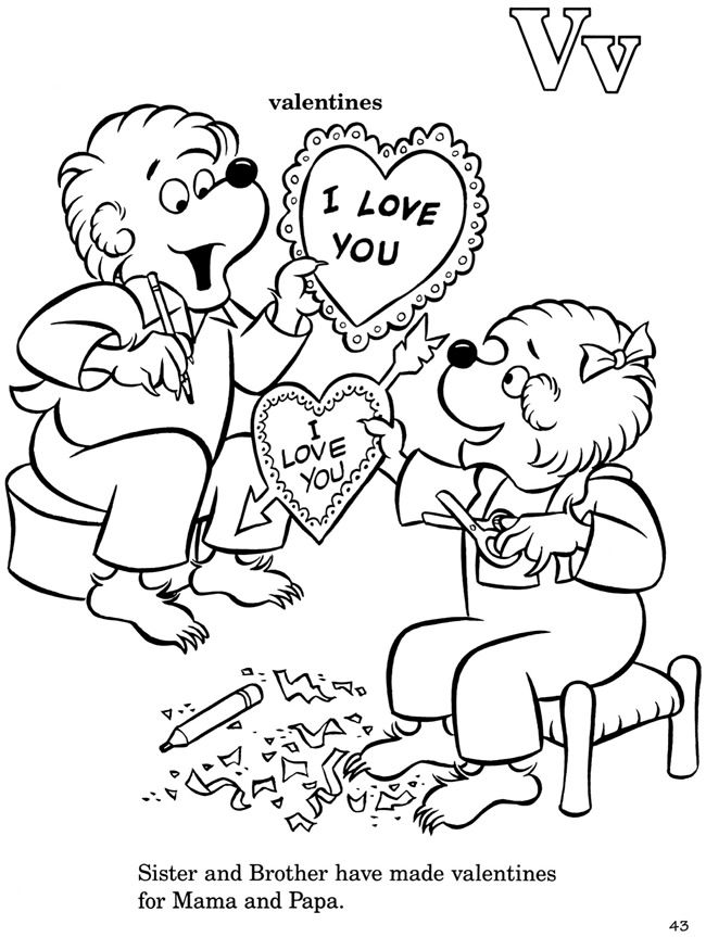 Çocuklar İçin Berenstain Ayıları Boyama Sayfaları 