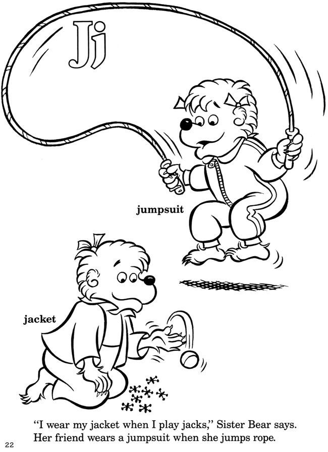 Çocuklar İçin Berenstain Ayıları Boyama Sayfaları 