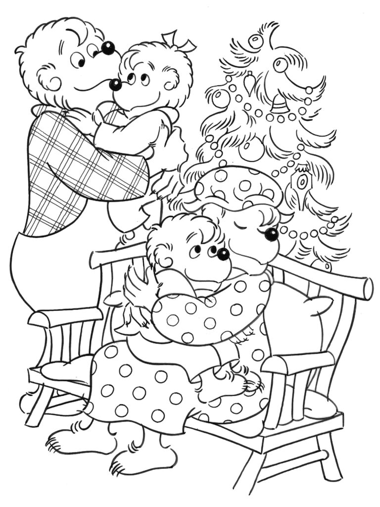 Çocuklar İçin Berenstain Ayıları Boyama Sayfaları 