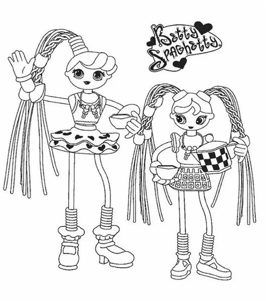 Çocuklar İçin Betty Spaghetty Boyama Sayfaları 