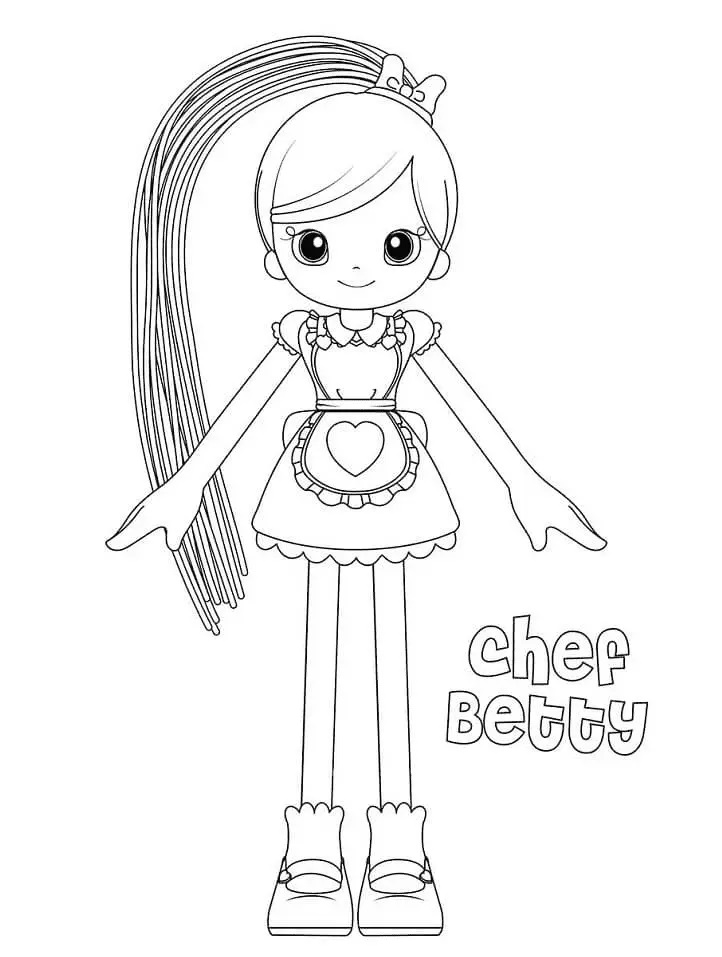 Çocuklar İçin Betty Spaghetty Boyama Sayfaları 