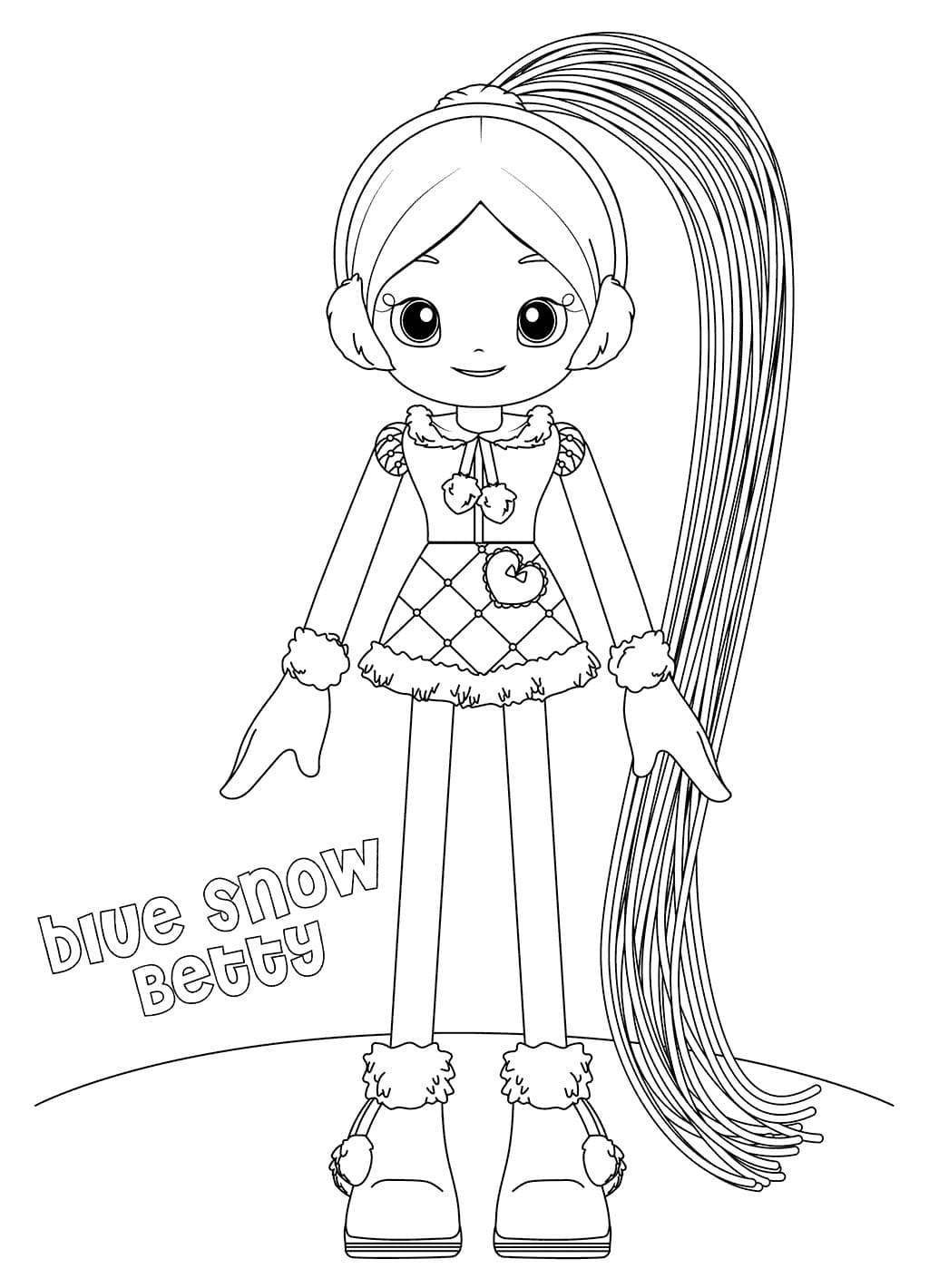 Çocuklar İçin Betty Spaghetty Boyama Sayfaları 