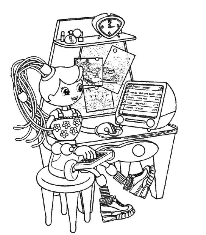 Çocuklar İçin Betty Spaghetty Boyama Sayfaları 