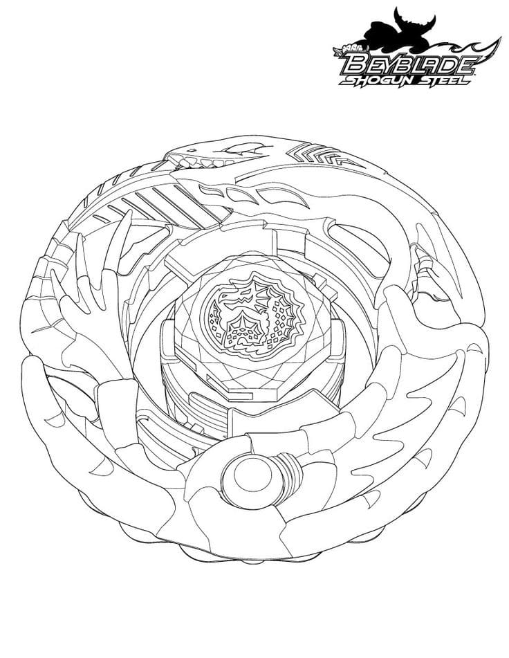 Çocuklar İçin Beyblade Boyama Sayfaları 